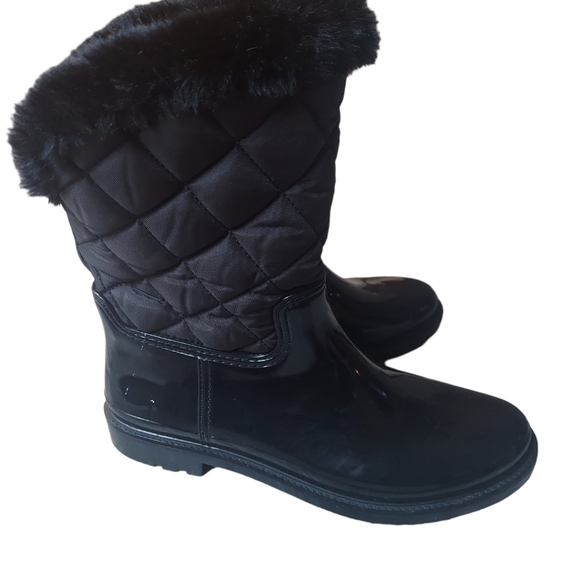 10 Kate Spade black furry boots - Picture 4 of 9